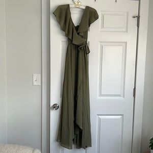 Baltic born olive green bridesmaid dress